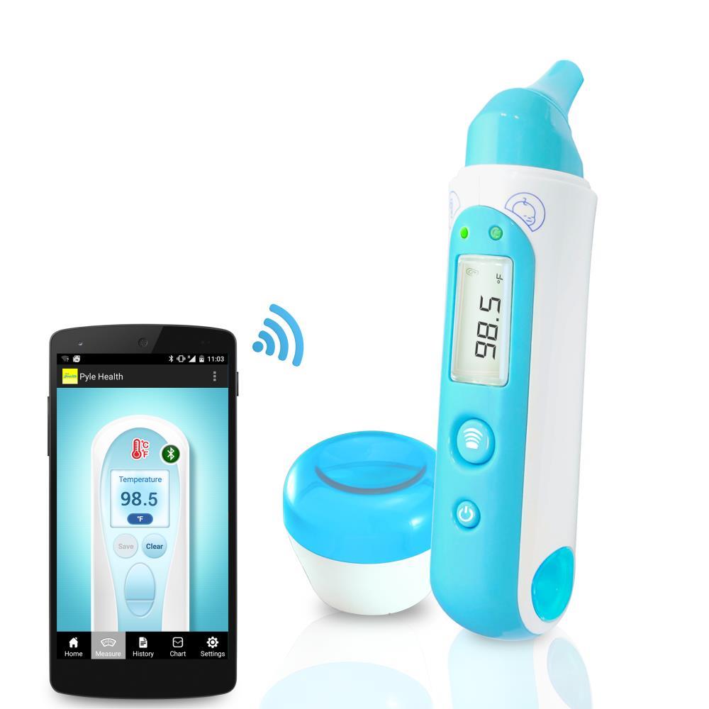 NEW Pyle PHTM20BTBL Bluetooth Infrared Ear & Body Digital Thermometer w