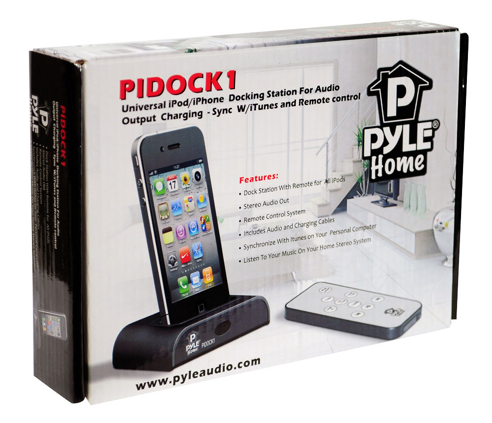 NEW Pyle PIDOCK1 iPod/iPhone Docking Station w/Remote Control (30Pin