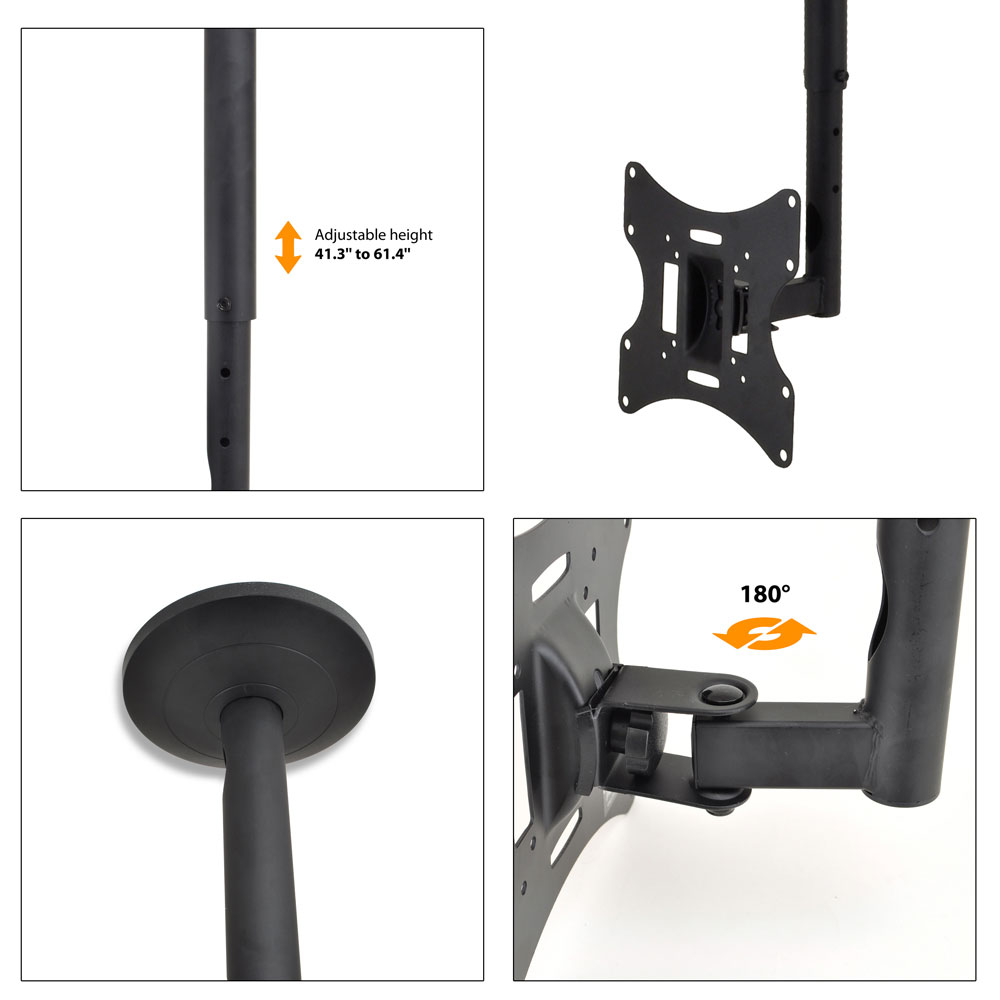 Pyle Pctvm15 Universal Tilt Swivel And Height Adjustable Tv