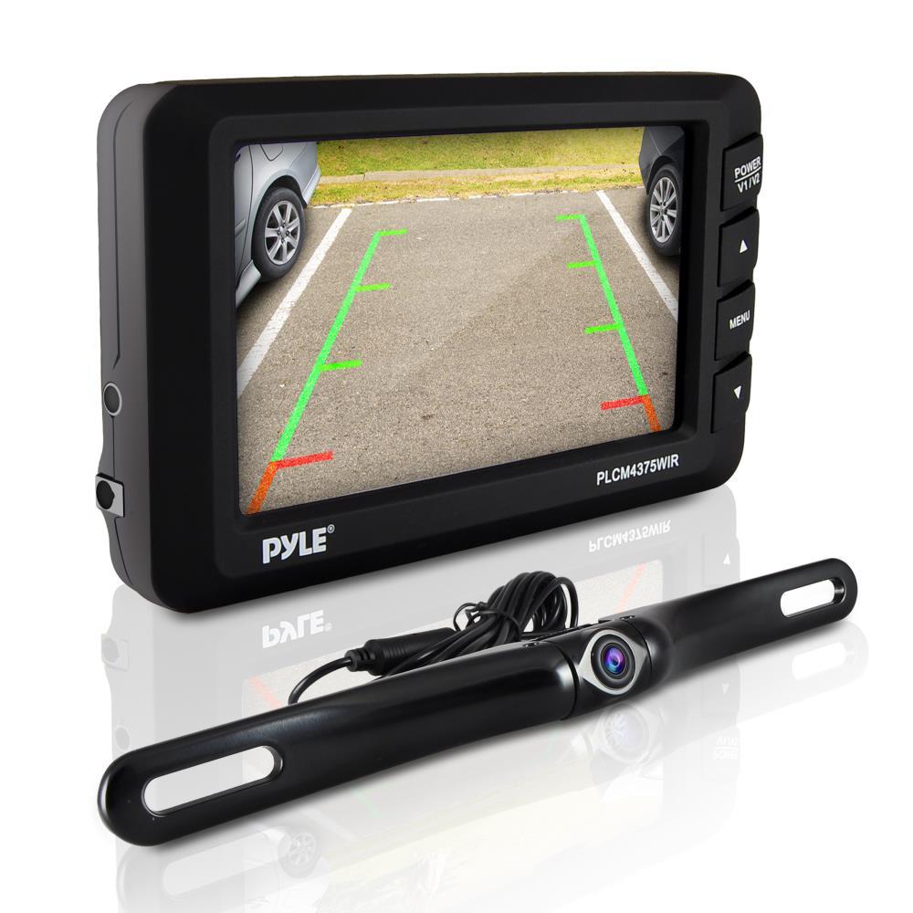 NEW Pyle PLCM34WIR 3.5/" Monitor Wireless Backup Rearview Night Vision Camera Kit