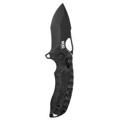 SOG Kiku XR Blackout EDC Pocket Knife – Tactical Folding Knife with 303" Tanto Blade, CTS XHP Steel, Micarta Handle, XR Lock – Survival Knife for Everyday Carry and Self Defense