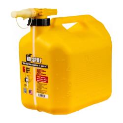 No-Spill 5-Gallon Diesel Fuel Can – Yellow Gas Can with ViewStripe Stripe, Fast Flow Spout, Spill Proof, CARBEPA Compliant, Portable Heavy-Duty Fuel Container for Trucks, Generators, Farm Equipment, and Construction Use