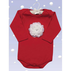 Bearington Baby Holiday Baby Blooms Onesie, 0-6 months