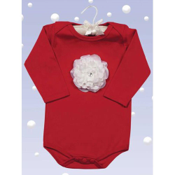 Bearington Baby Holiday Baby Blooms Onesie, 6-12 months