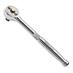 Zero-Degree Ultra-Precise 38″ Drive Gearless Ratchet – 1° Sweep for Tight Spaces, Quick-Release, Nickel-Chrome Plated High-Carbon Steel, ASME B107110 Compliant