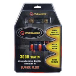 Q Power Super Flex 4 Gauge 3000 Watt Amplifier Wiring Kit