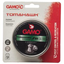 Gamo 177 Caliber Pointed Hollow Point Lead Pellets – 756 Grain Airgun Ammo, High Expansion Tomahawk Design, Match Grade Accuracy for Hunting and Target Shooting, 750 Count