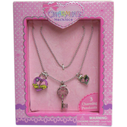 Hot Focus Royal Charming Necklace with 3 Charms