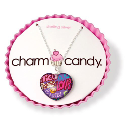 Charm Candy Groovy Sterling Silver Necklace