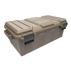 MTM ACDC30 Divided Ammo Crate Utility Box – Dark Earth, 4-Compartment Ammo Storage with Removable Partitions, Water-Resistant O-Ring Seal, Stackable with Heavy-Duty Handles