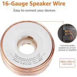 16 Gauge 100 ft Spool of High Quality Speaker Zip Wire