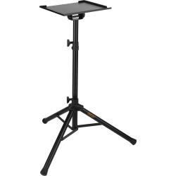 Auray Adjustable Tripod Laptop Stand with 29-47 Inch Telescoping Height, 45 lb Capacity, 1225 x 17 Inch Padded Metal Platform, Folding 26 Inch Base for DJ, Studio, Classroom and Video Production