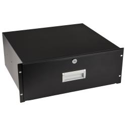 Auray-4-RU-Locking-Rack-Drawer,-Rugged,-Steel-Construction,-Full-Extension-Glides,-50-lb-Weight-Capacity,-Includes-Two-Keys,-Perfect-for-Studio,-Broadcast,-and-Stage-Equipment
