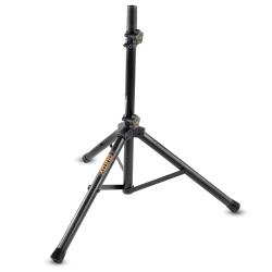 Auray SS-25S Compact Steel Speaker Stand with Adjustable Height, Tripod Base for Stable Support, 60 lb Capacity, Includes 15" Adapter, Lightweight and Foldable Design
