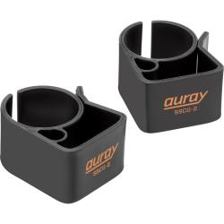 Auray Speaker Stand Cable Clips | Cable Management for Speaker, Microphone and Power Cables | Fits 1 38" and 1 12" Shafts | Durable ABS Plastic | Ideal for Home Audio, DJ Setup, and Live Events | Pack of 2