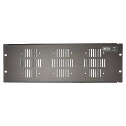 Auray VP-3U Vented Rack Panel (3U) - Durable Steel Construction with Vented Design for Improved Airflow and Heat Dissipation, 19-Inch Width, Ideal for Server Racks, AV Equipment, and Electronic Systems, Professional Grade, Easy Installation