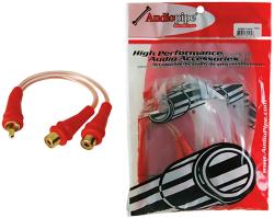 Nippon BMSGYM2F Bin Master Clear 1M-2F Audiopipe RCA Cable Splitters (10 Pieces per bag)
