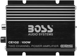 BOSS Audio Systems CE102 2 Channel Car Amplifier - 100 Watts, Full Range, Class AB, IC (Integrated Circuit)