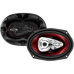 BOSS Audio Systems CH6950 Car Speakers - 600 Watts of Power Per Pair and 300 Watts Each, 6 x 9 Inch, Full Range, 5 Way, Sold in Pairs, Easy Mounting