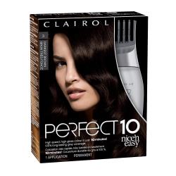 Clairol Nice N Easy Perfect 10 Hair Coloring Tools, 3 Darkest Brown