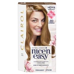 Clairol Nice n Easy Permanent Hair Color, #65G Lightest Golden Brown