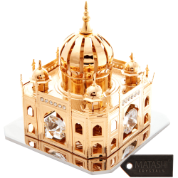 24K Gold Plated Crystal Studded Mosque Ornament by Matashi