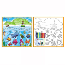 Large-Washable-Kids-Coloring-Play-Mat-with-'Fantastic-Sea-Life'-Design,-Along-with-12-Washable-Markers,-'the-Perfect-Alternative-for-Coloring-Books'-Great-for-Boys-and-Girls-by-Dimple