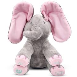 Dimple-Kaia-Elephant-Stuffed-Animal-for-Babies-and-Newborns---Plush-Singing-Peek-A-Boo-Elephant-Toy---Interactive-Musical-Peek-a-Boo-for-Toddlers-with-Moving-Ears,-Baby-Stuffed-Animals-Toy