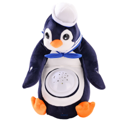Polly Penguin Nightlight Soother with Favorite Lullabies, Nature Sounds and Projecting Stars and Moon Light by Dimple