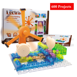 Lectrixs Electronic Building Blocks (64-Piece Set with 600 Projects) Light Up DIY Stacking Toys with Kid-Friendly Circuits  by Dimple