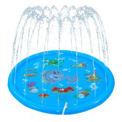 Dimple Splash Pad - 67-inch Large Kids Sprinkler Play Mat for Toddlers, Big Kids - Safe Childrens Water Splash Pad Toys - Outdoor Backyard KidToddler Sprinkler Pool - Fun Splash Pads for Boy, Girl
