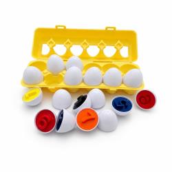 Dimple 12 Match and Play Numbers Egg Easter Toy with Holder - Toddler STEM Toys - Numbers Recognition Toys for Kids - Educational Color Sorting Toys - Montessori Learning Toys for Boy and Girl - Play Egg Numbers Puzzle Set