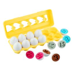 Dimple 12 Match and Play Numbers Egg Easter Toy with Holder - Toddler STEM Toys - Numbers Recognition Toys for Kids - Educational Color Sorting Toys - Montessori Learning Toys for Boy and Girl - Play Egg Numbers Puzzle Set
