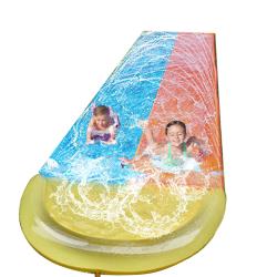 Dimple Slip and Slide Inflatable Water Slide with 2 Bodyboards,Water slip n Slide Summer Toy for kids with Build in Sprinkler for Backyard and Outdoor Water Toys Play (16 ft x 5 ft)
