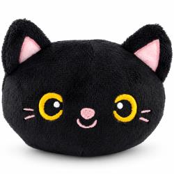 Dimple Mini Black Cat Plush – Cute Halloween Kitty Stuffed Animal, Hand-Sized Travel Plush, Desk and Shelf Decor, Boo Basket Gift,