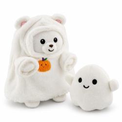 Dimple Halloween Ghost Plush Set with Big Ghost and Little Ghost – Cute Spooky Stuffed Toy Duo for Kids, Halloween Gifts and Basket Add-Ons