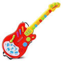 Toy Electric Guitar with over 20 Interactive Buttons, Levers and Modes with Sound and Lights by Dimple