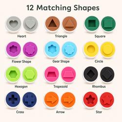 Dimple-Fun-Egg-Matching-Toy---Toddler-STEM-Easter-Eggs-Toys---Shape-Recognition-Toys-for-Kids---Educational-Color-Sorting-Toys---Montessori-Learning-Toys-for-Boy-and-Girl---Play-Egg-Shapes-Puzzle-Set