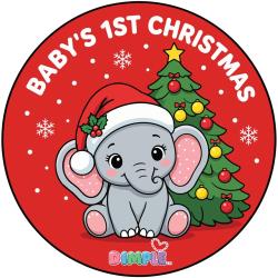 Babys 1st Christmas Shirt Pin