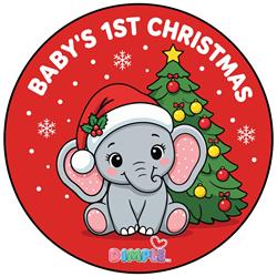Babys 1st Christmas Shirt Pin