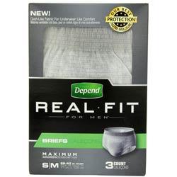 Real Fit for Men Briefs, SmallMedium, Pack3
