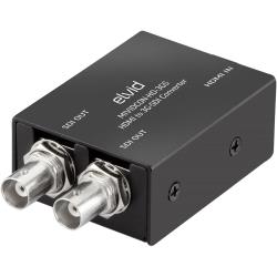 Elvid HDMI to 3G-SDI Video Converter – HDMI to Dual 3GHD-SDI Output, 1080p60 HD Video, Compact Metal Design, USB Powered with Power Adapter, Perfect for Broadcast, Live Streaming, Camera, and Video Production