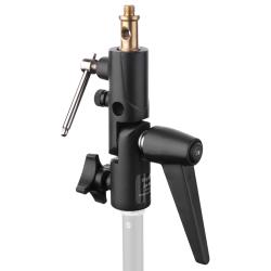Impact Swivel Umbrella Adapter with Ratcheting Tilt Handle, 58-Inch Stand Mount, 7 mm and 8 mm Shaft Support, Reversible 14-20 and 38-16 Studs for Studio Lights, Flashes and Reflectors