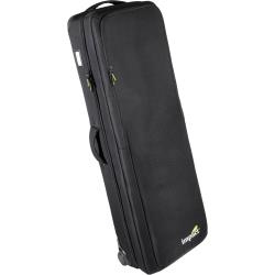 Impact Rolling Case for Three 52-Inch C-Stands, Padded 900D Ballistic Nylon Gear Case with Adjustable Dividers, Tie-Down Straps, Polyurethane Wheels, YKK Zipper and Accessory Pocket