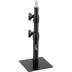 Impact Tabletop Light Stand with Flat Steel Base, 10 lb Load, 107-235 in 3-Section Riser, 58 in Baby Pin and 14-20 Mount for LED Lights, Cameras, Microphones, Webcams and Streaming
