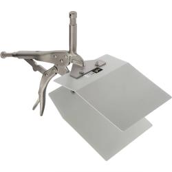 Impact Duckbill Plate Clamp with 7-Inch Flat Jaw, 4-Inch Clamping Range, Locking Adjustable Vise Grip and Welded 58-Inch Baby Pin for Reflectors, Foam Core, Flags and Bounce Cards