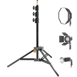 Impact Link Interlocking Air-Cushioned Light Stand (7) - Heavy Duty 4-Section Light Stand for Photography, 88 lb Capacity, 58" Baby Pin, 38"-16 Thread for Studio Lighting, LED, Ring Lights