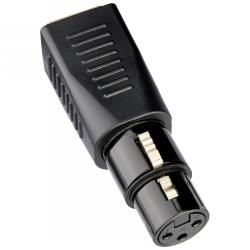 Kopul 3-Pin XLR Female to RJ45 Female DMX512 and Audio Adapter with Gold-Plated Contacts, Locking XLR Connection, Molded Nonslip Housing, and CAT-5CAT-6 Ethernet Cable Support