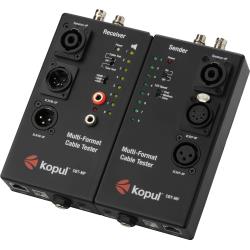 Kopul CBT-MF Multi-Function Cable Tester with Dual Chassis for XLR, TRS, Speakon, RJ45, RJ11, RCA, BNC, DIN and 35mm Cables, Built-In Tone Generator, Split Housing Design