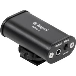 Kopul Passive 35mm Microphone CombinerSplitter with Dual Mono Inputs, TRS Stereo Output, MonoStereo Selector, Camera Shoe and 14-20 Mount, Coiled TRS Cable for DSLR Cameras and Camcorders